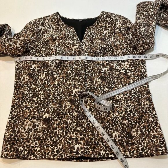 Amber Sun Silk Jacket Black Brown Print Reversible Button Front, Size L - Picture 14 of 15